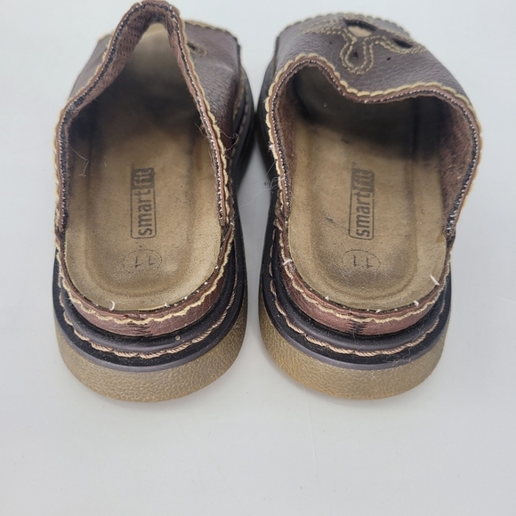 Smart fit kids vintage chunky brown slides sandals slip on size 11 - Picture 4 of 8
